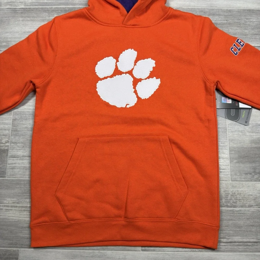Clemson Tigers Stadium Athletic Youth Big Logo‎ Hoodie Medium (12/14) - Orange